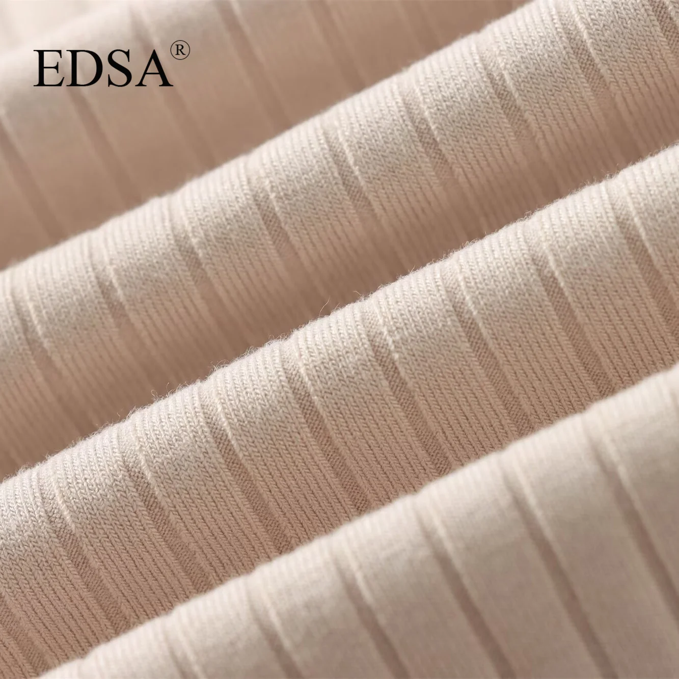 EDSA женские брюки в рубчик с широкими штанинами эластичный пояс бесшовные длинные