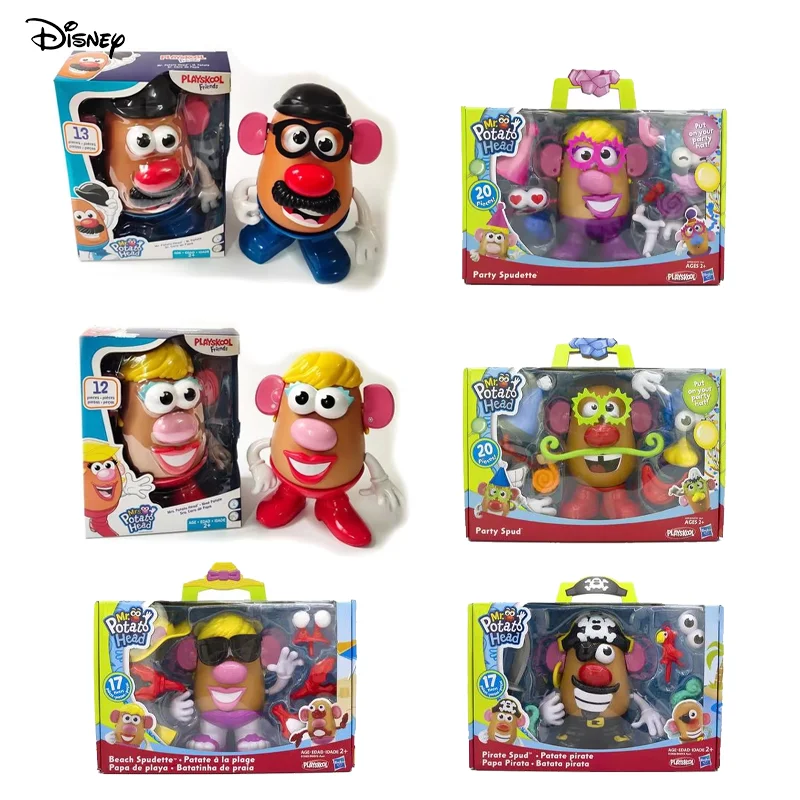 

Disney История игрушек мультфильма фигурки Роскошные Mr. Картофельная голова и Mrs. Картофельная голова украшение подарок для детей коллекционн...