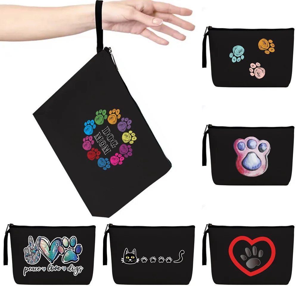 

Дамская модная косметичка, кошельки, дорожные косметические клатчи, серия следов, с принтом для мобильных телефонов, новые сумки для хранен...