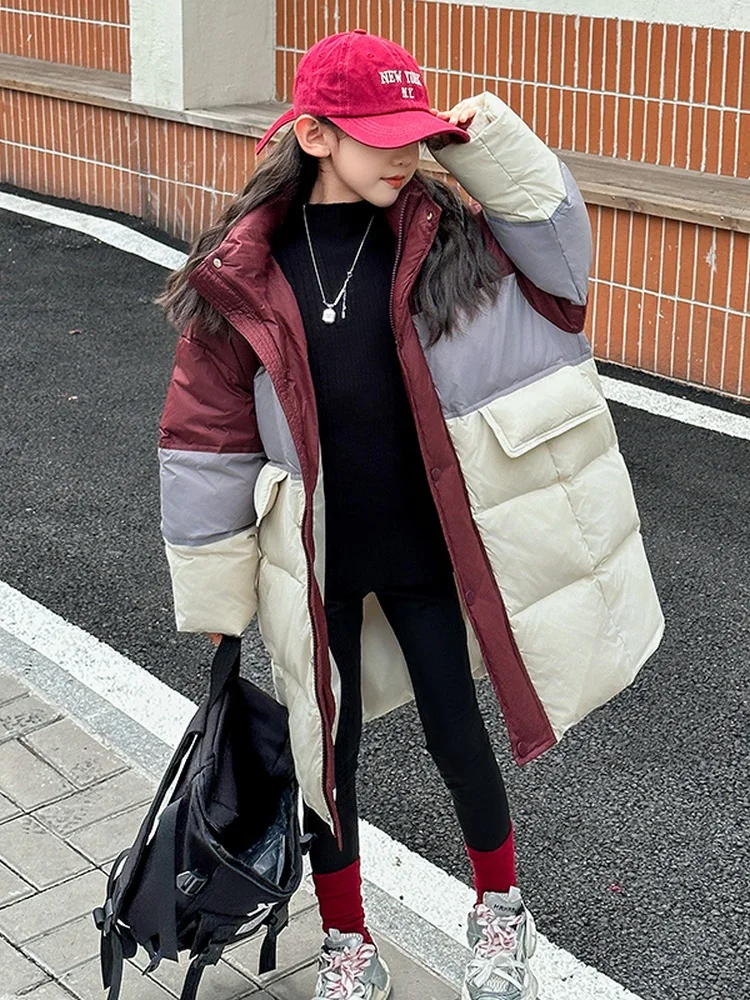 Girls' Autumn and Winter Down jacket Outerwear 2024 New Western Sle Medium Big Children Winter clothes Thickened Cotton... |