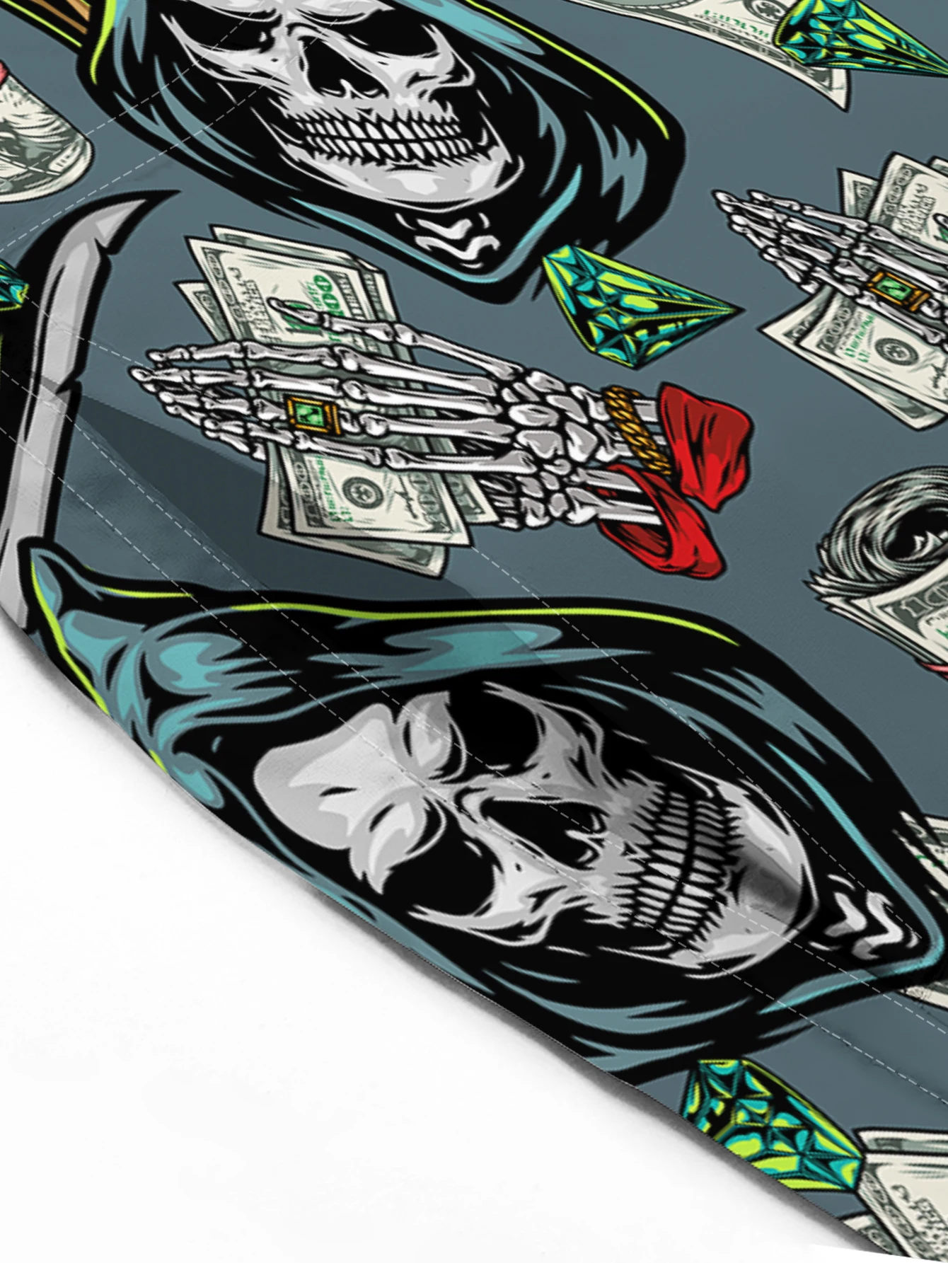 Мужские пляжные шорты для бега с 3D-принтом черепа зеленые брюки быстросохнущая