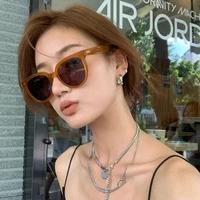 korea new milk tea sunglasses wome ins street shot sunshade glasses dustproof windproof riding glasses uv400 sunglasses