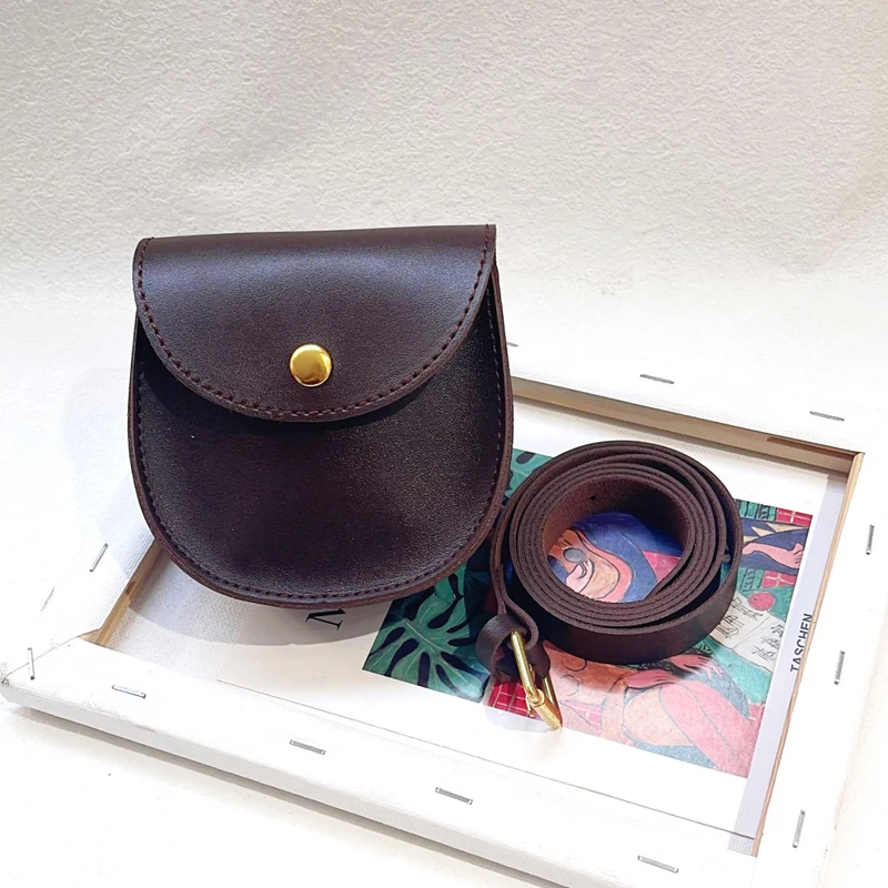 Mini Cross Bag PU Vegan Leather Kids Purse Small Children's Messenger Bag Designer Luxury Cute Princess Shoulder Bag For Girls