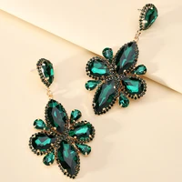 fashion vintage handmade glass geometric long dangle earrings for women luxury design friends y2k pendant jewelry accessories