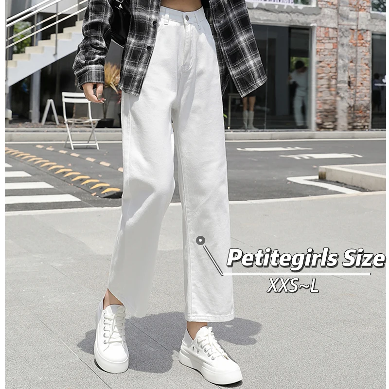 Джинсы женские прямые в американском стиле с завышенной талией и широкими