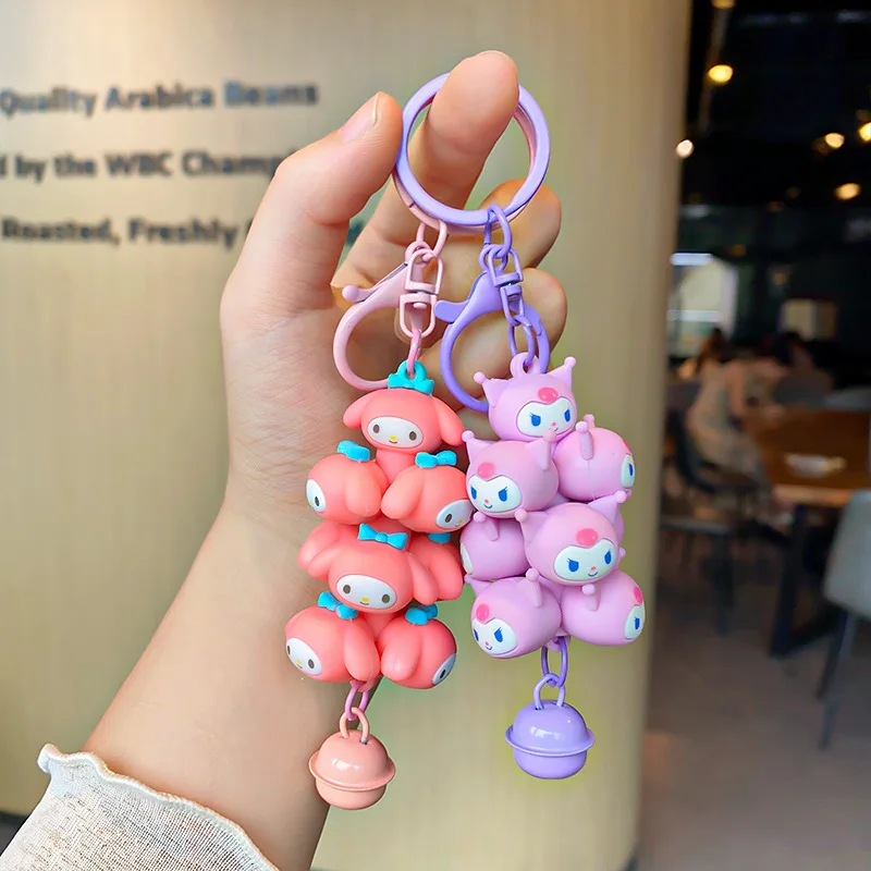 

Брелок в стиле аниме Sanrio My Melody Kuromi, креативный многослойный брелок, милый мультяшный Рюкзак Hello Kitty для пар, подвесные украшения Gifts