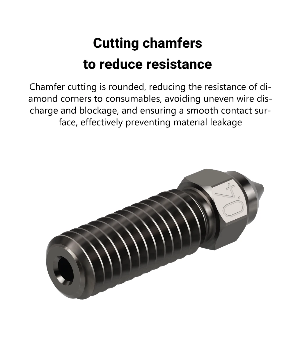 2 шт. для Creality K1/K1Max высокоскоростная медная насадка из закаленной стали с