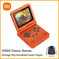 xiaomi youpin vintage flip handheld gameboy game player 3 0inch handheld console 10000 classic games pocket mini video player