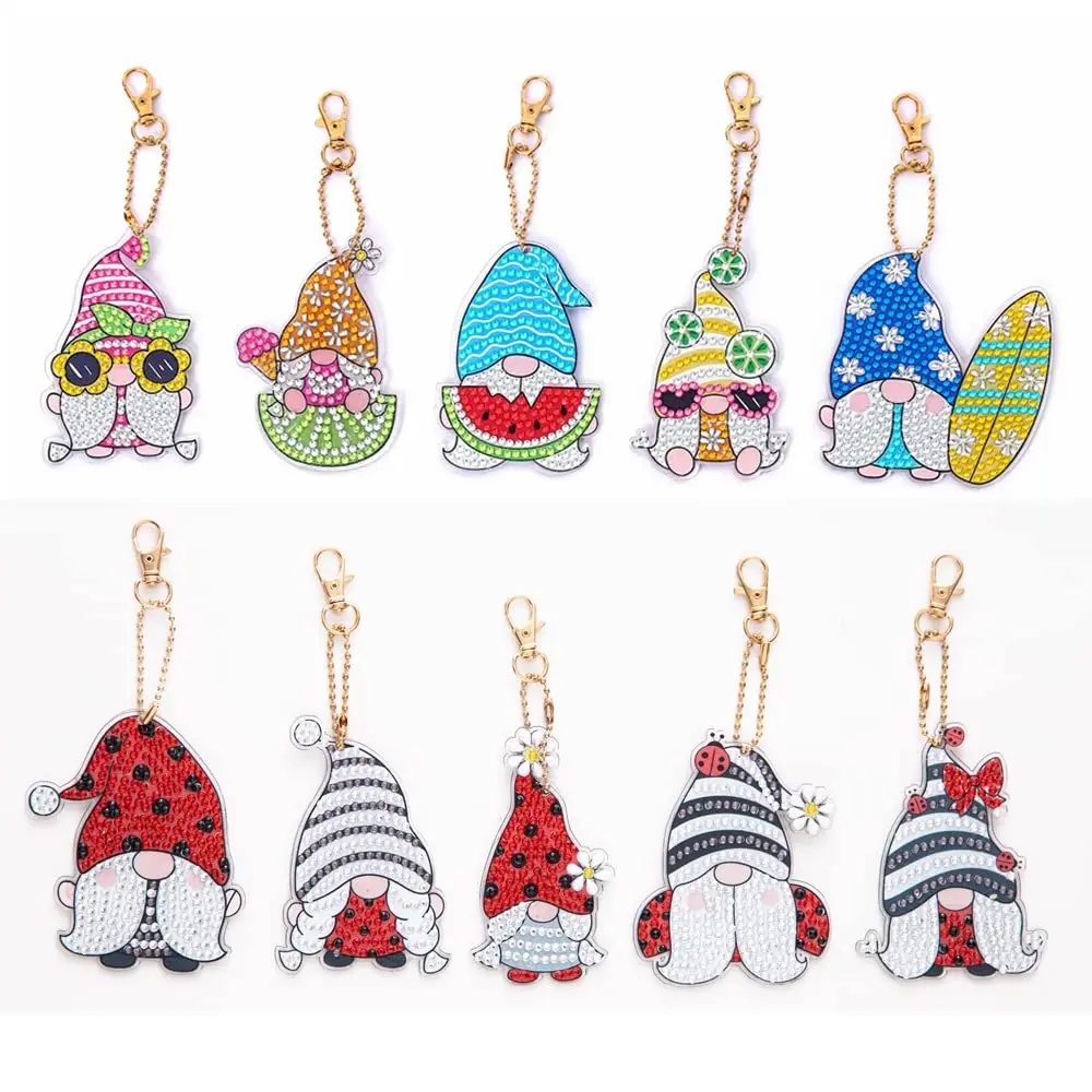 

10 шт. мозаика, алмазная живопись, брелок, 5D DIY брелок, подвеска, брелок, ручная работа, искусство, ремесло, украшение, аксессуары