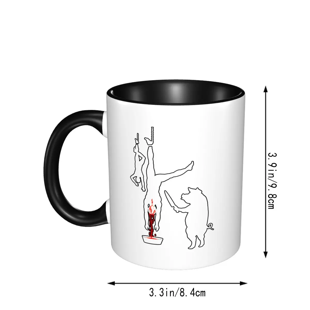 Вегетарианская кружка для свиной лески мясника обычная вегетарианского хамора