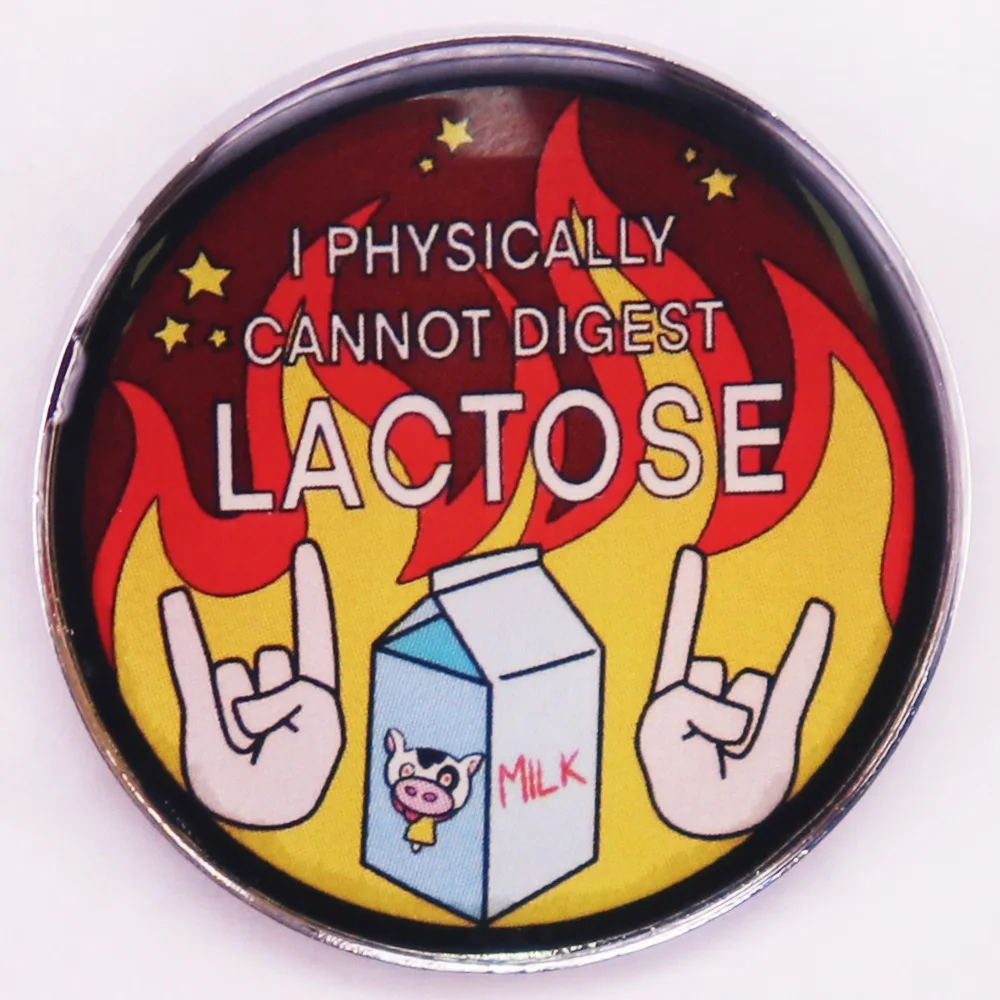 Эмалевые заколки с лактозой я физически не могу пережить лактозу брошь на лацкан