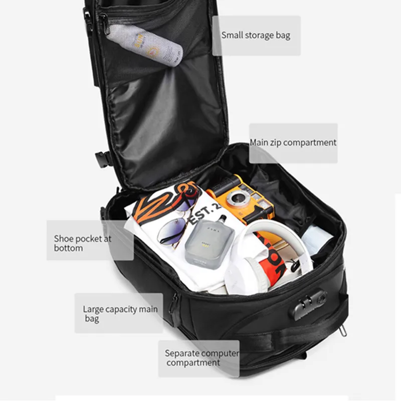 Рюкзак мужской непромокаемый с USB-портом