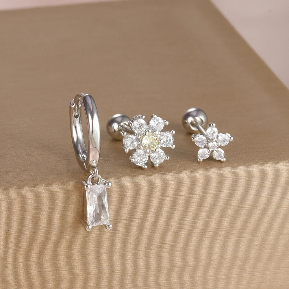 3 шт. серьги-гвоздики в виде фруктов