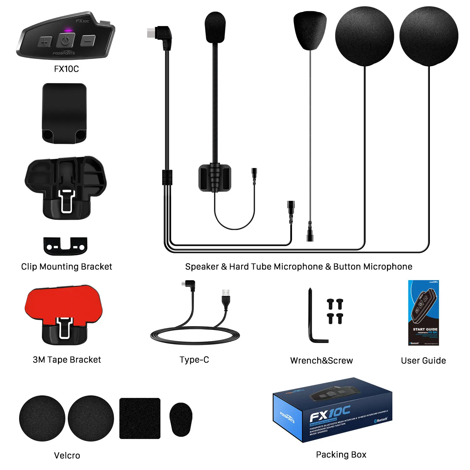 Для FX10C неограниченное количество подключений гарнитуры 1000 м мотоцикл bluetooth Шлем