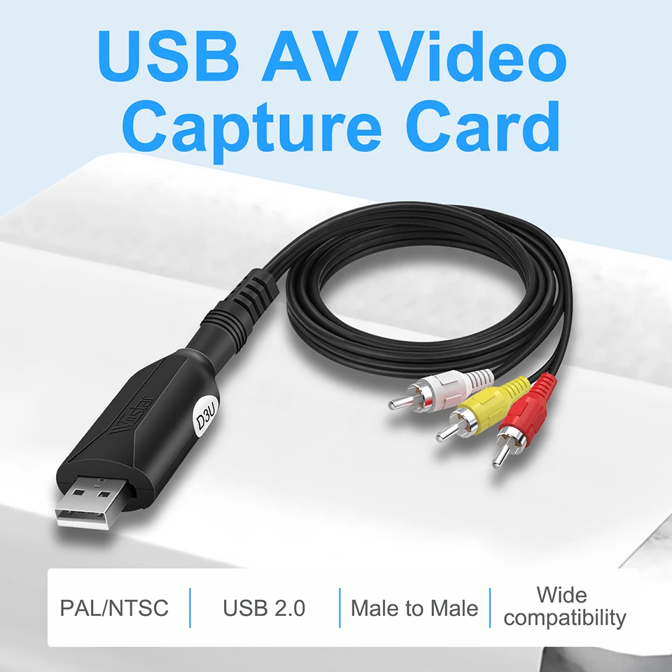 USB 2,0 Easycap Capture Video TV DVD VHS адаптер захвата звука карта тв видео DVR адаптер видеозахвата usb 2 0 4 канальный видеорегистратор тв dvd vhs tv для win7 8 10 xp vista прямая поставка