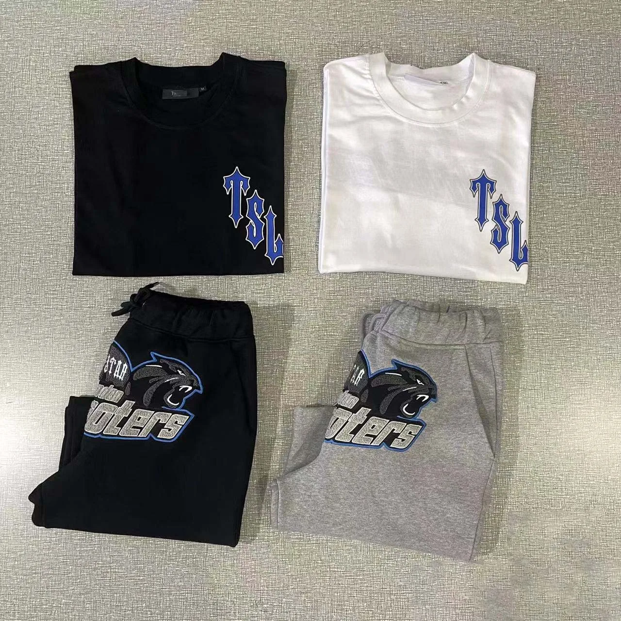 

High Quality Embroidery Tiger Logo Trapstar T Shirts Set Short Sleeve Men Women Summer Outfit Shorts Suit