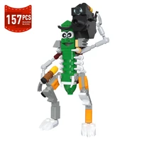 moc anime figures ricked mortyed pickle rick buildings blocks cartoon pickled cucumbers rickrick bricks toys for children gift