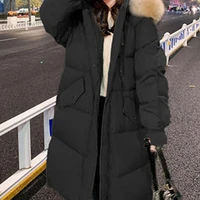 female oversize green loose overcoat parkas thicken warm down cotton padded coat 2021 winter women down jacket long hooded coats