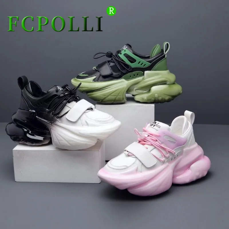 Super Cool Running Shoes For Women Thick Soled Female Walking Shoe Designer Sports and Leisure Shoe Lady Height Increase Sneaker