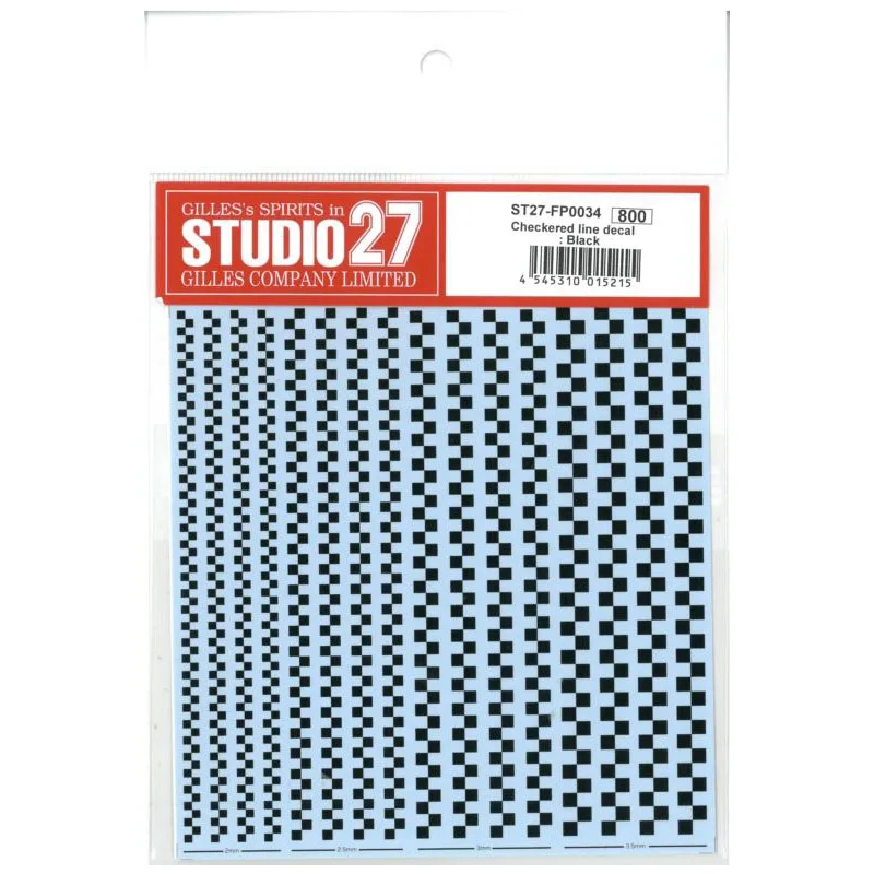 

Model Vehicle Studio 27 Sticker Check Line Sticker black FP0034 Scale Model car Kit Hand Made Arts for Professional Adults