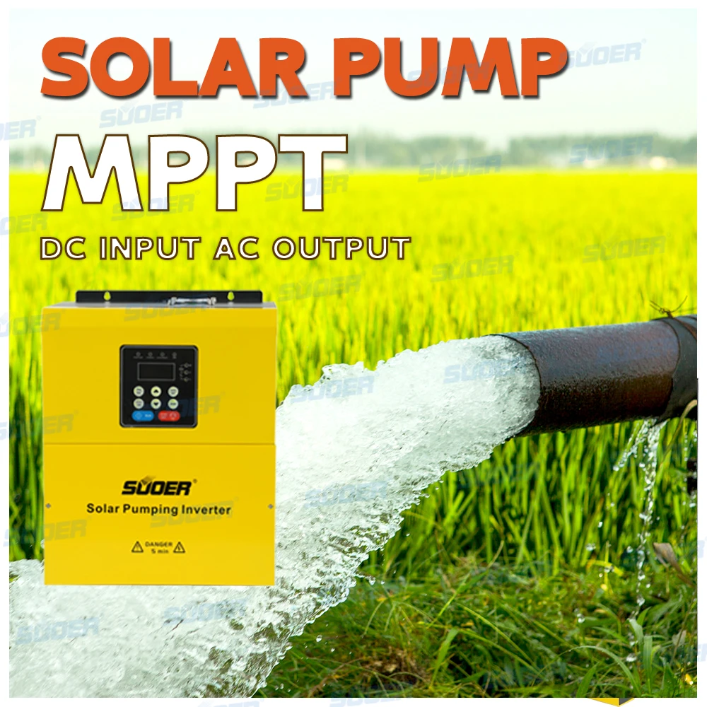 

Suoer high efficiency 380V 15HP 11kw automatic 3 phase solar water pumping inverter solar dc pump inverter controller