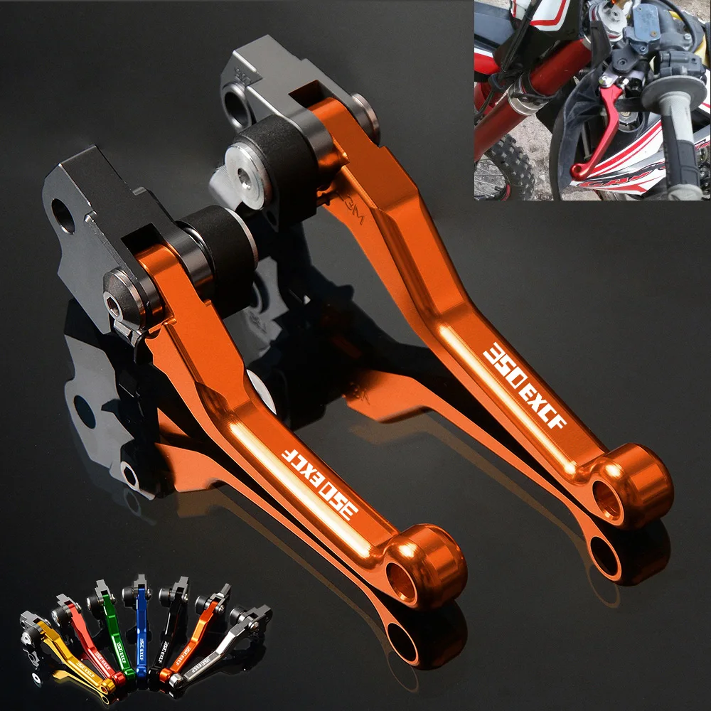 

LOGO 350EXC-F Motocross Dirt bike Pit bike Pivot Foldable Clutch Brake Lever For 350 EXC-F 350EXC-F SIX DAYS 2014 2015 2016