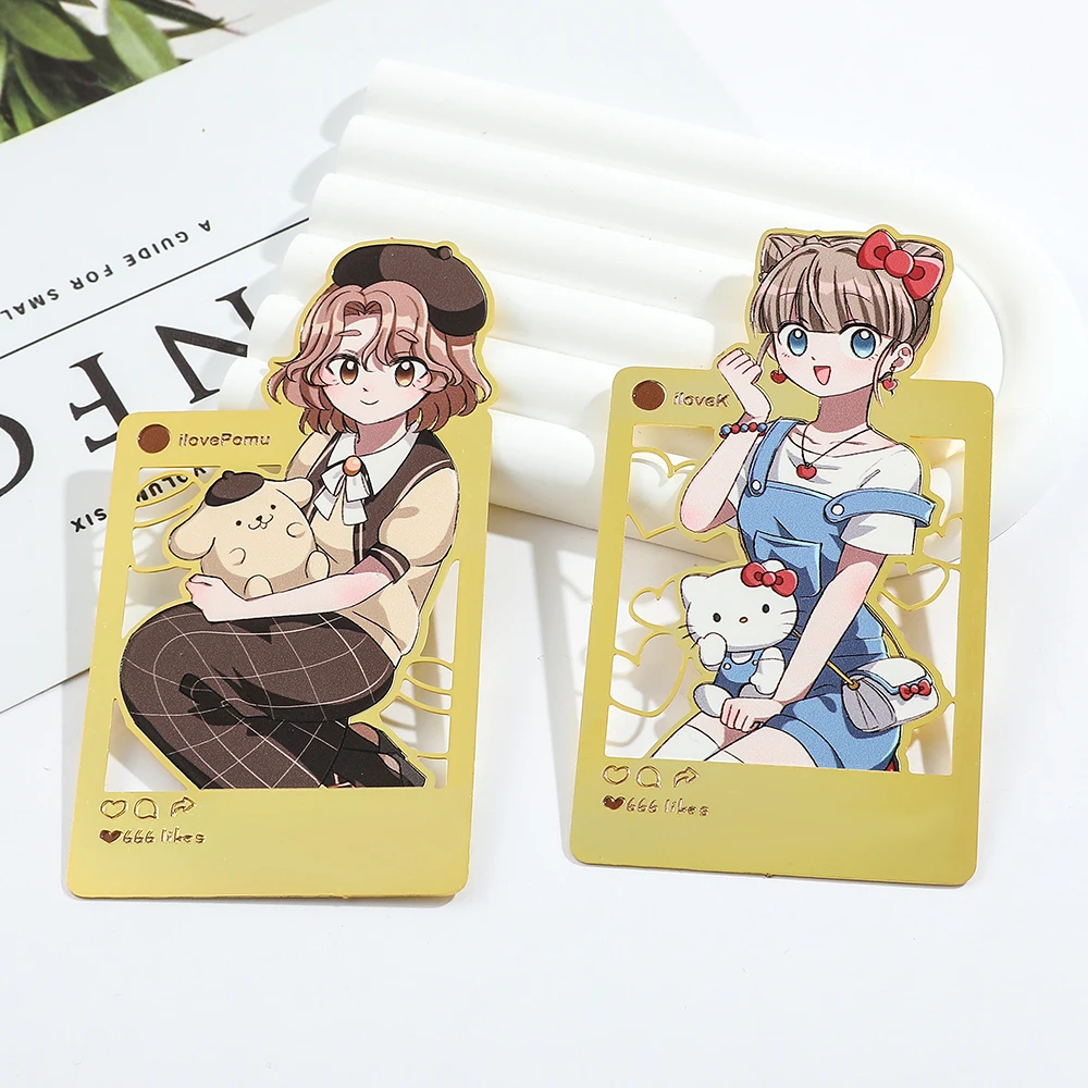 Металлическая Закладка В Стиле Аниме Kawaii-мультяшный Помпон Purin Дизайн Для Чтения