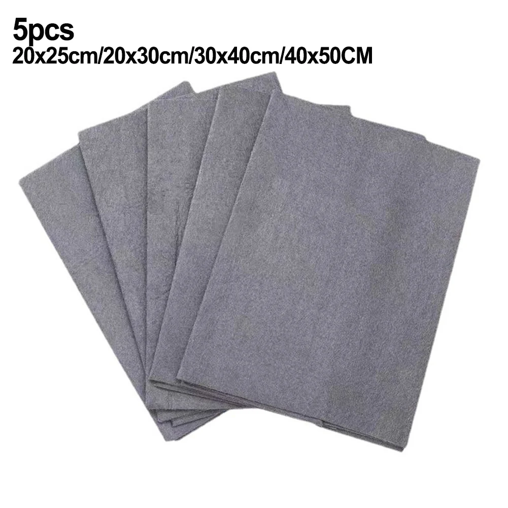 

5Pcs/set Cleaning Cloth No Trace Microfiber Absorbent Dish Cloth Tableware Rag Cleaning Towel For Kitchen Bathroom Car Cleaning