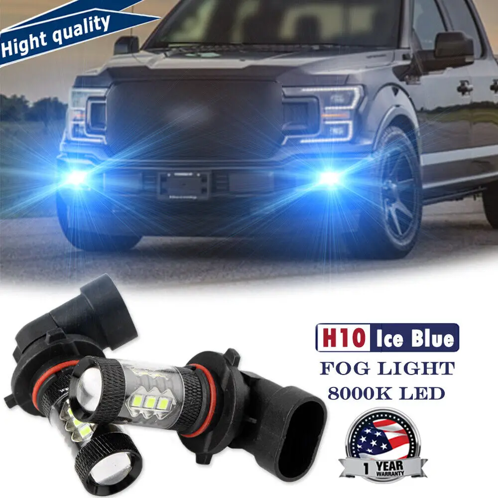 H10 9140 16-SMD Upgrade Kit LED Fog Light Bulbs 2x For Ford F-150 06-17
