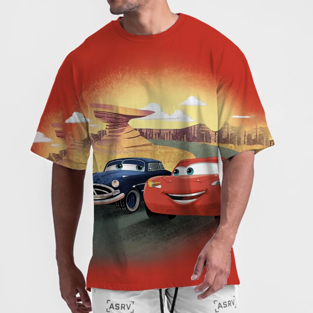 Футболка Disney Lightning McQueen Croc Pixar Cars мужская хлопковая футболка для отдыха с круглым