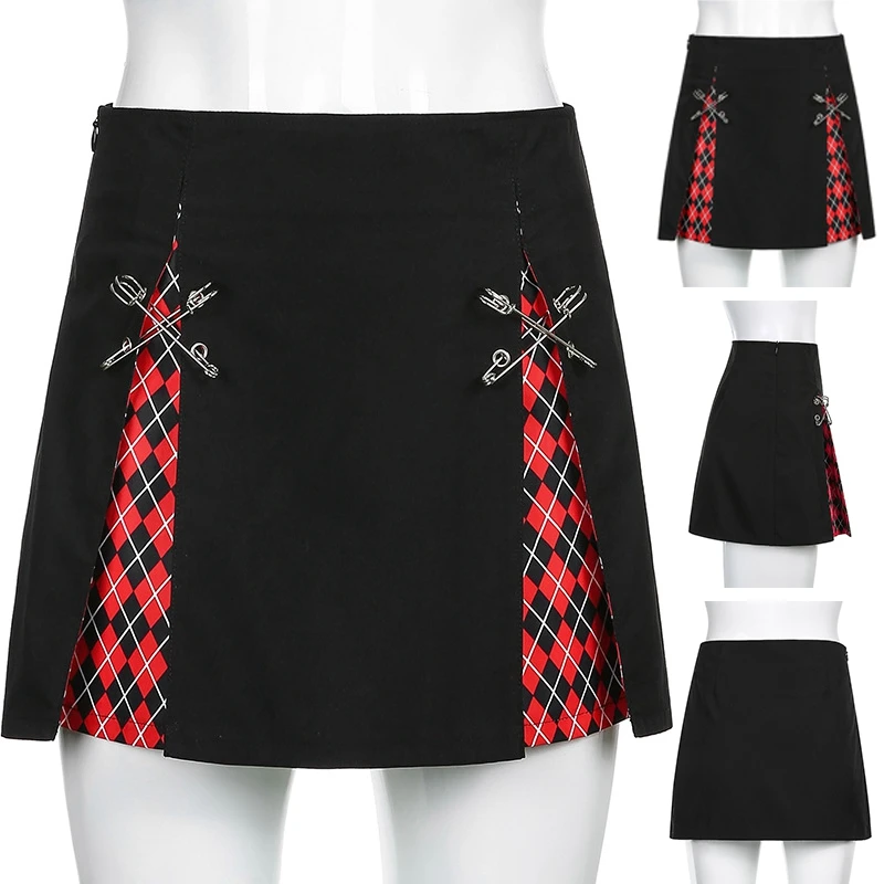 

Женское кружевное мини-платье ASDS, готическое шелковое ажурное платье с высокой талией на бретелях-спагетти, вечерняя одежда в стиле панк и Г...