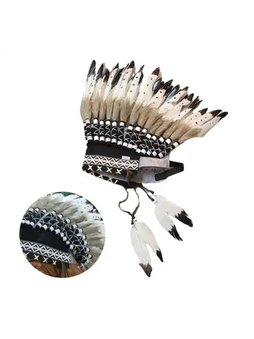 Американский вождь, индийская индейская шляпа, головной убор с перьями, головной убор для мужчин и женщин для карнавала