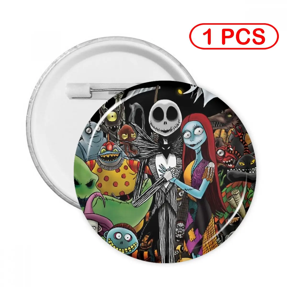 

Halloween Skeleton Nightmare Before Pins Creative Brooch Jewelry Decor Metal Pin Badge Girl Child Broche Button Clothes