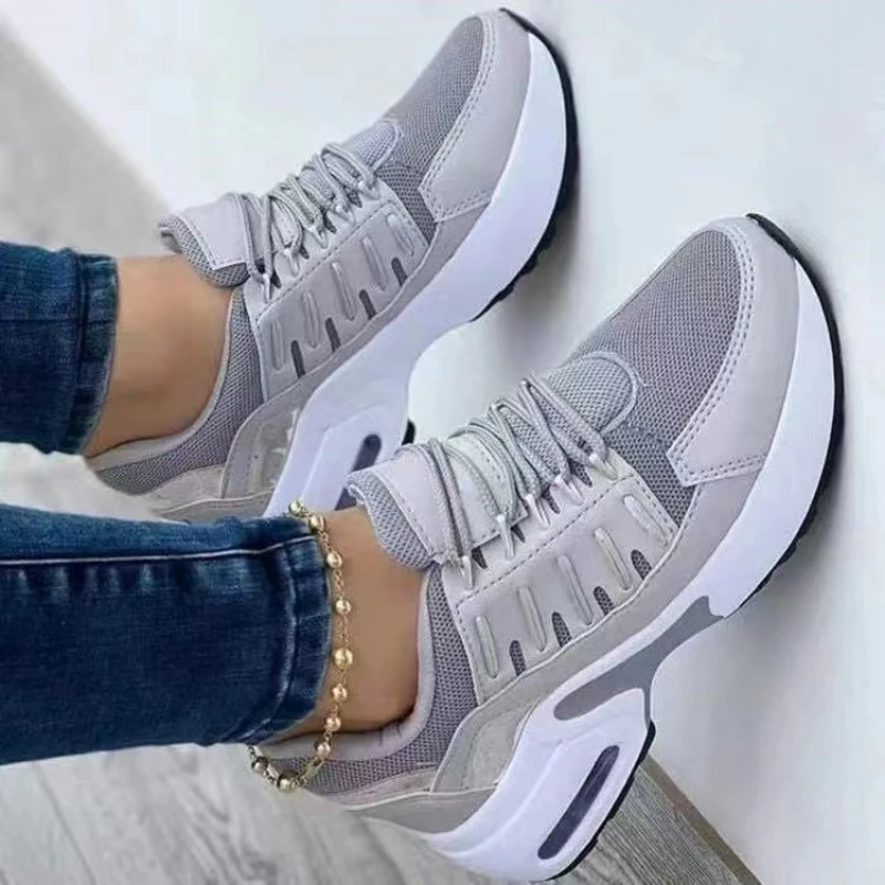 

Dames Sneakers Stijlvolle Casual Schoenen Dames Veterschoenen Zapatos Para Mujeres Platte Basis Anti-Slip Dames Sportschoenen