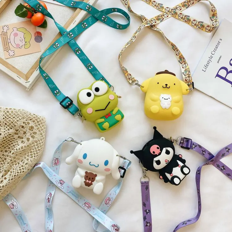 

Аниме Sanrioed Kawaii Kuromi Mymelody Cinnamoroll чехол для монет мини сумка кошелек Косметика Милая мультяшная сумка для хранения подарок для девушки