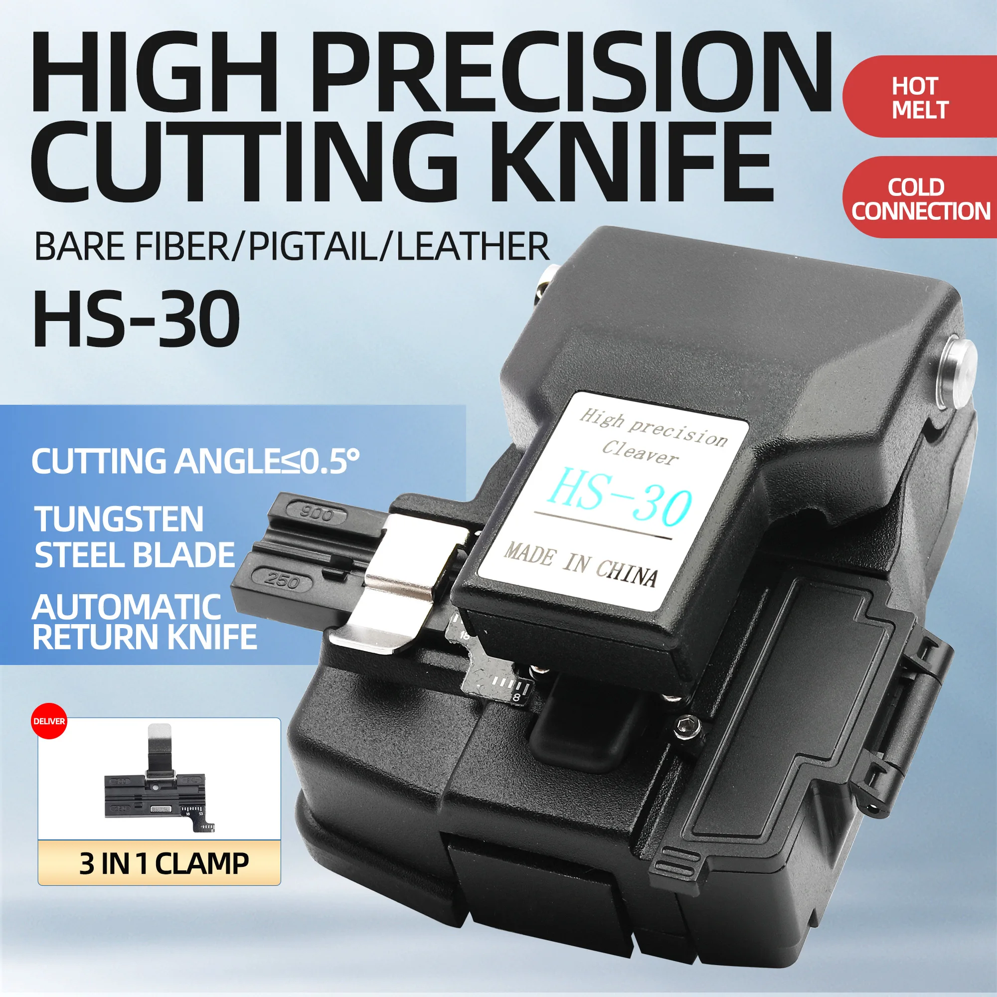 New High Precision HS-30 Scrap box Optical Fiber Cleaver For Fujikura Fiber Cleaver CT-30 Fiber Optics Cutter