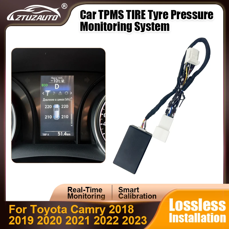Фото Для Toyota Camry 2018-2023 TPMS цифровой ЖК-дисплей для шин, автоматическая охранная сигнализация, система контроля давления в шинах Camry 2019 2020 2021 №1