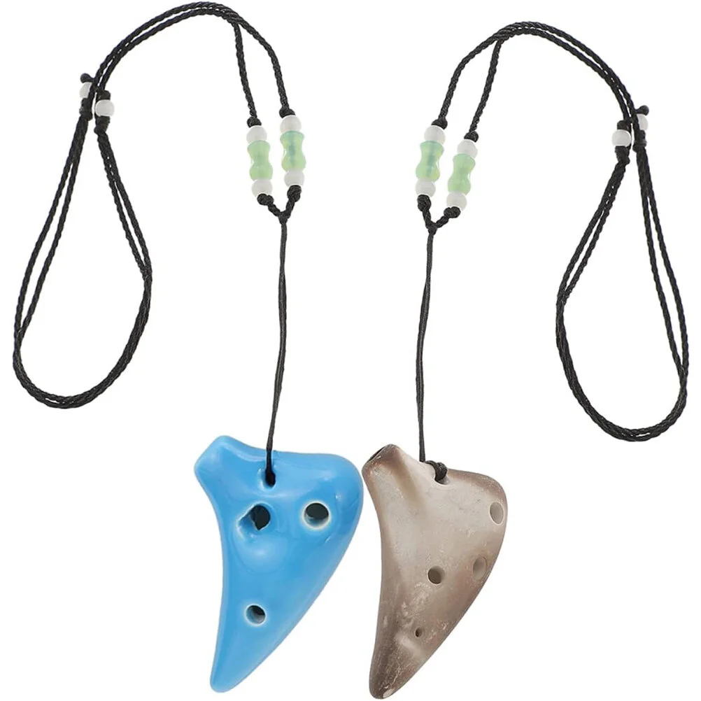 

Pendulum Ocarina Necklace Children Instrument Student 6-hole Portable Mini Toys