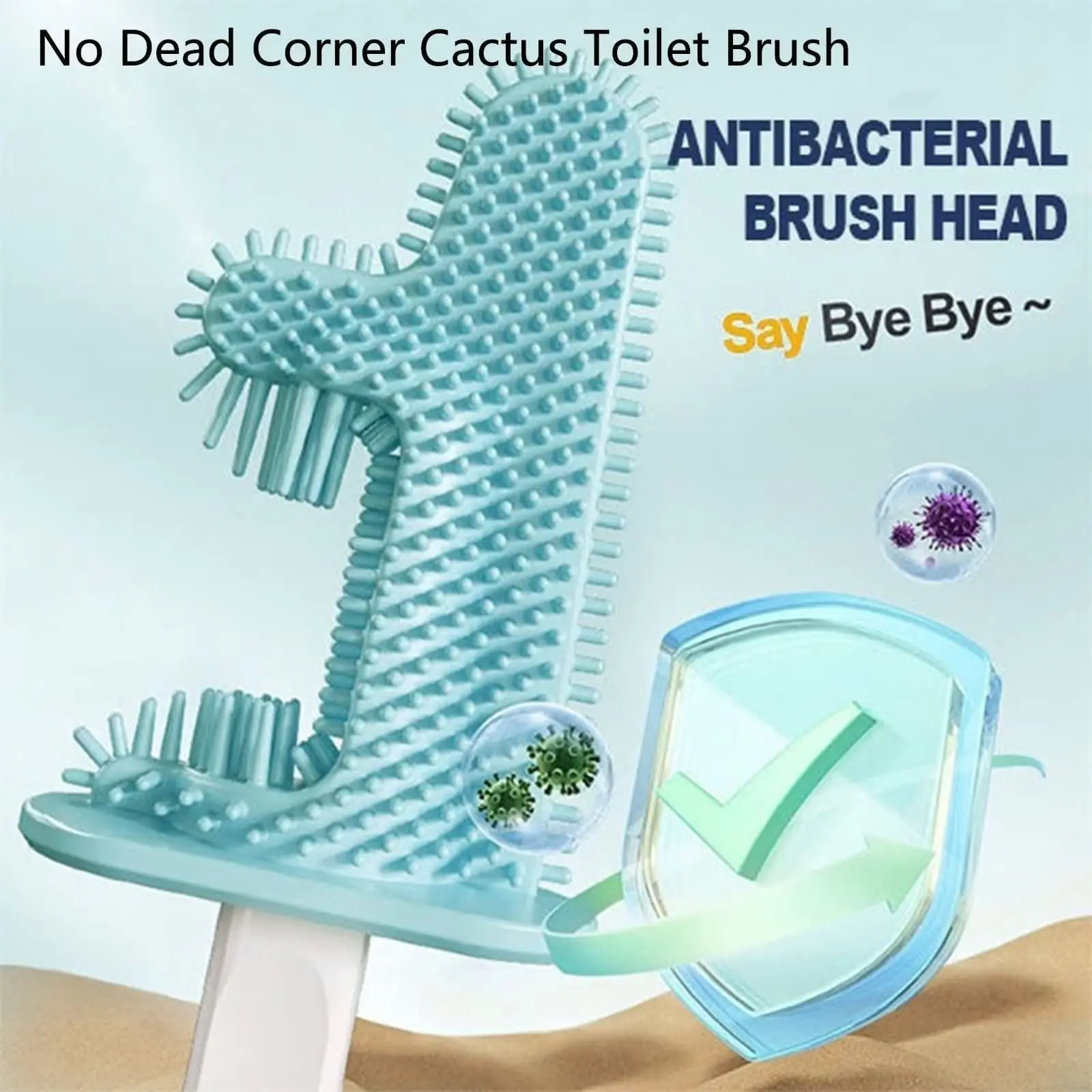 

Щетка для унитаза с длинной ручкой, F-образная