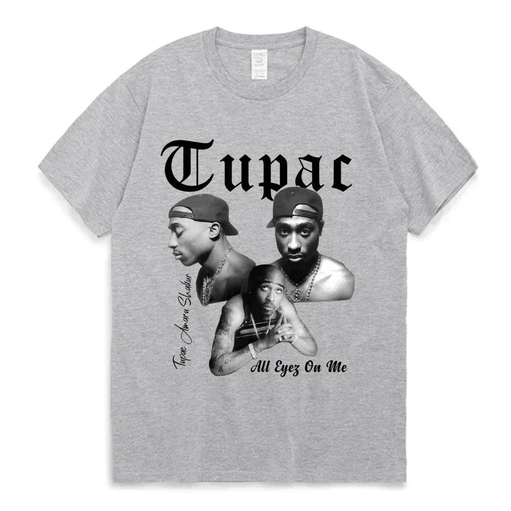Топы Rapper Tupac 2pac уличная одежда в стиле хип-хоп футболка оверсайз с короткими