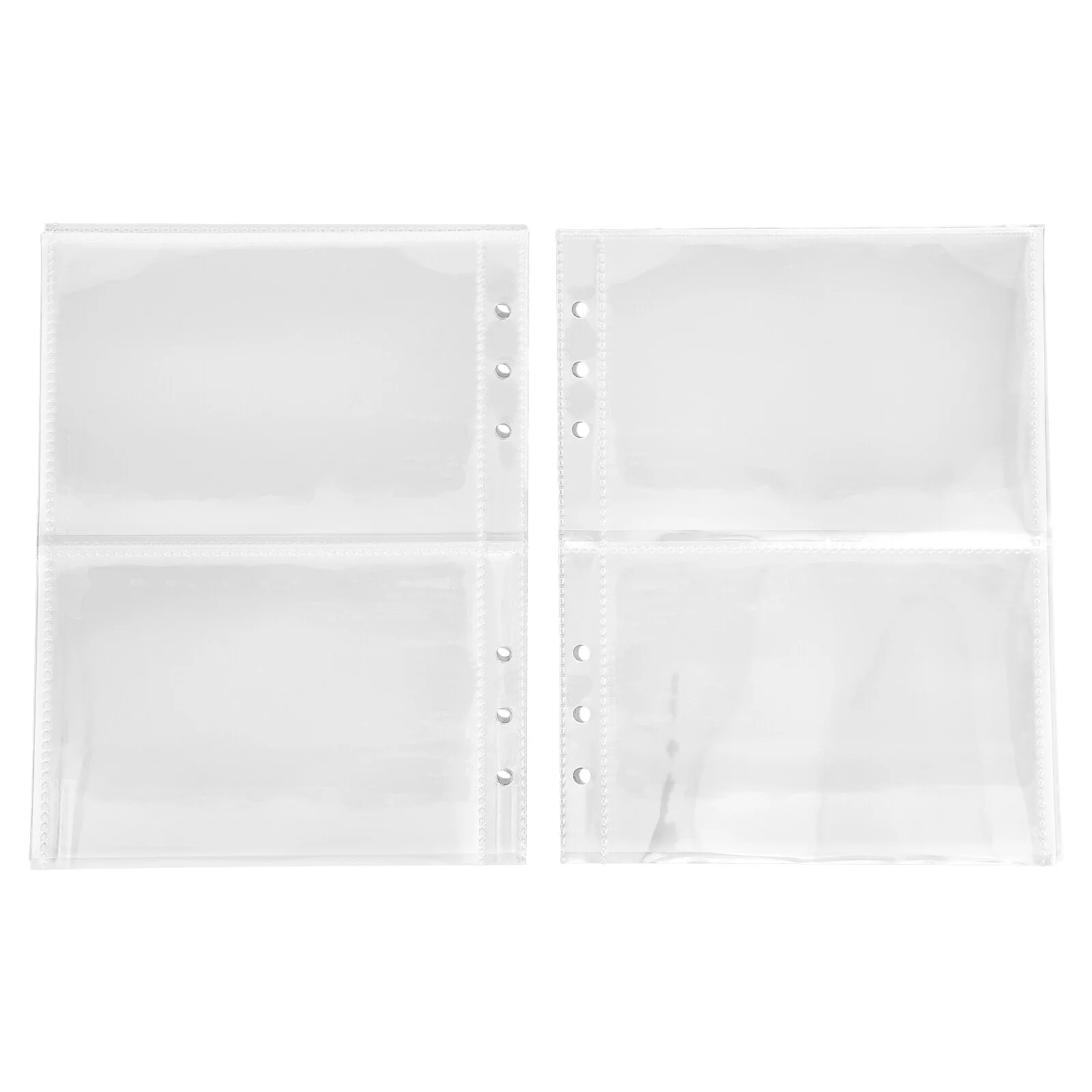 

Small Photo Album Plastic ID Cover Stationery Book Clear Sleeves Document Inner Page Bag Documents Display Booklet Protection