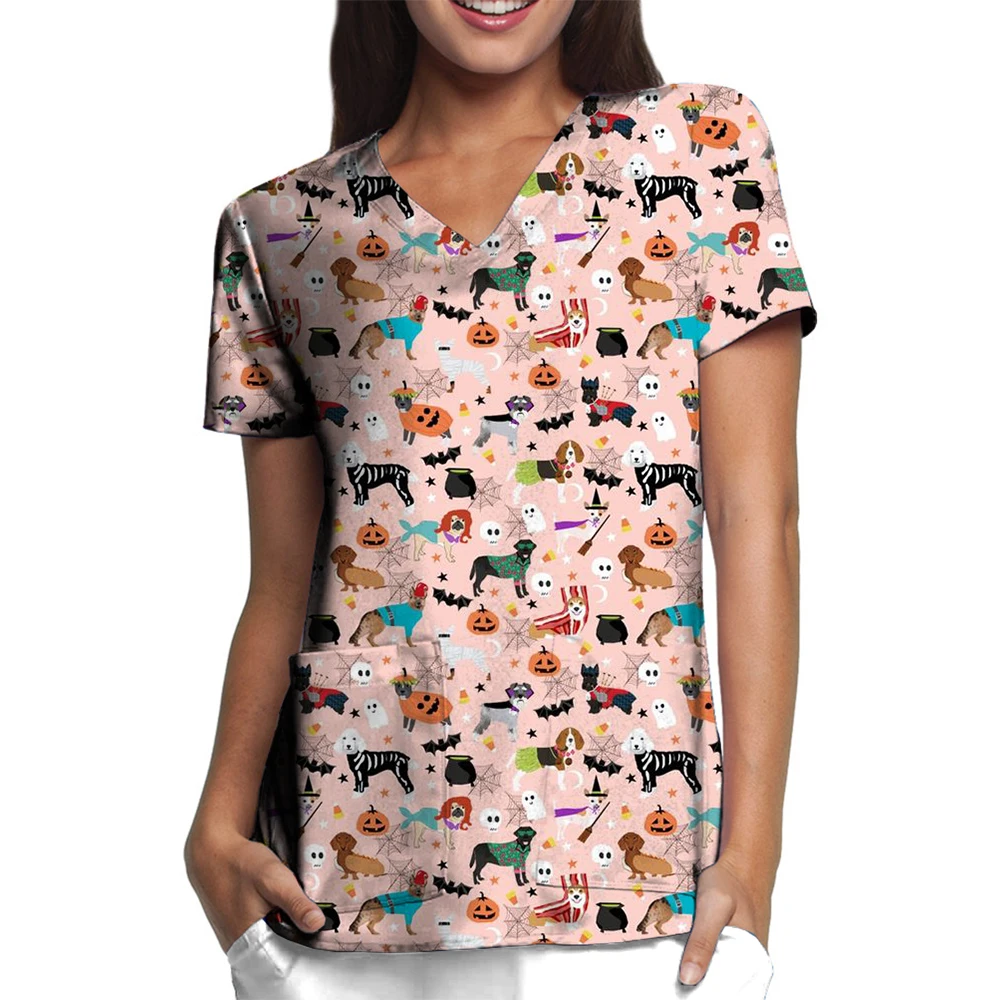 Топ Y2k Одежда Женские топы Женская одежда с вилкой Униформа медсестры Футболка