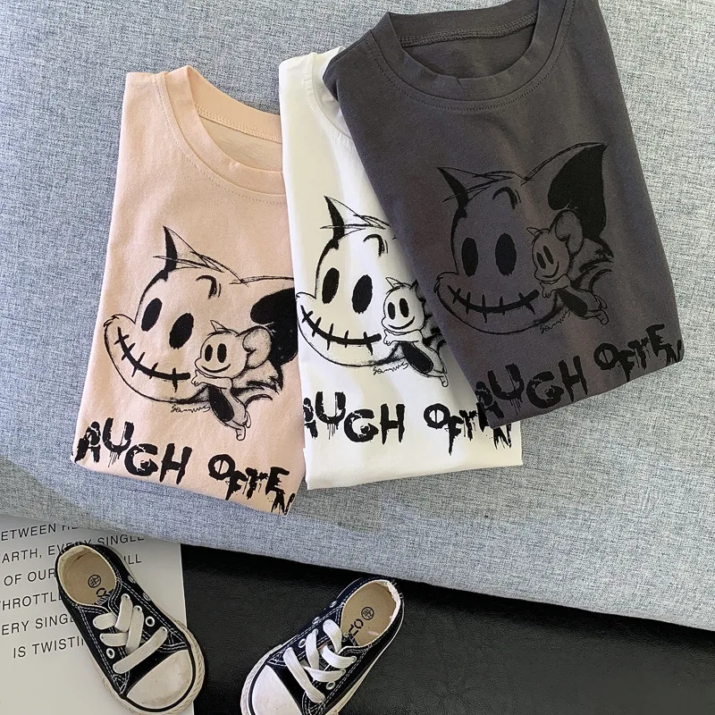 

2 шт., детские летние футболки и шорты с круглым вырезом