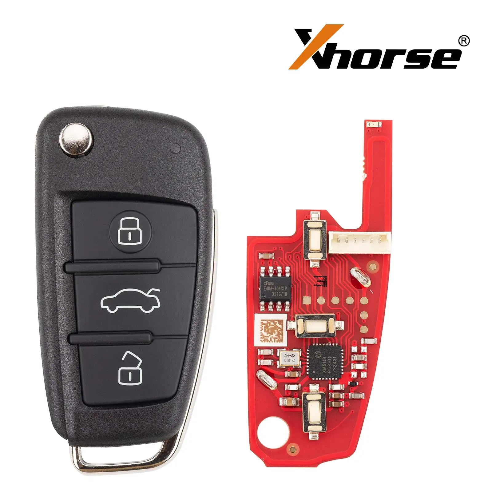 Фото Универсальный проводной дистанционный ключ XHORSE XKA620EN с 3 кнопками для Audi A6L 2-го поколения, аналог XKA600EN, для программатора VVDI2 MINI. №4