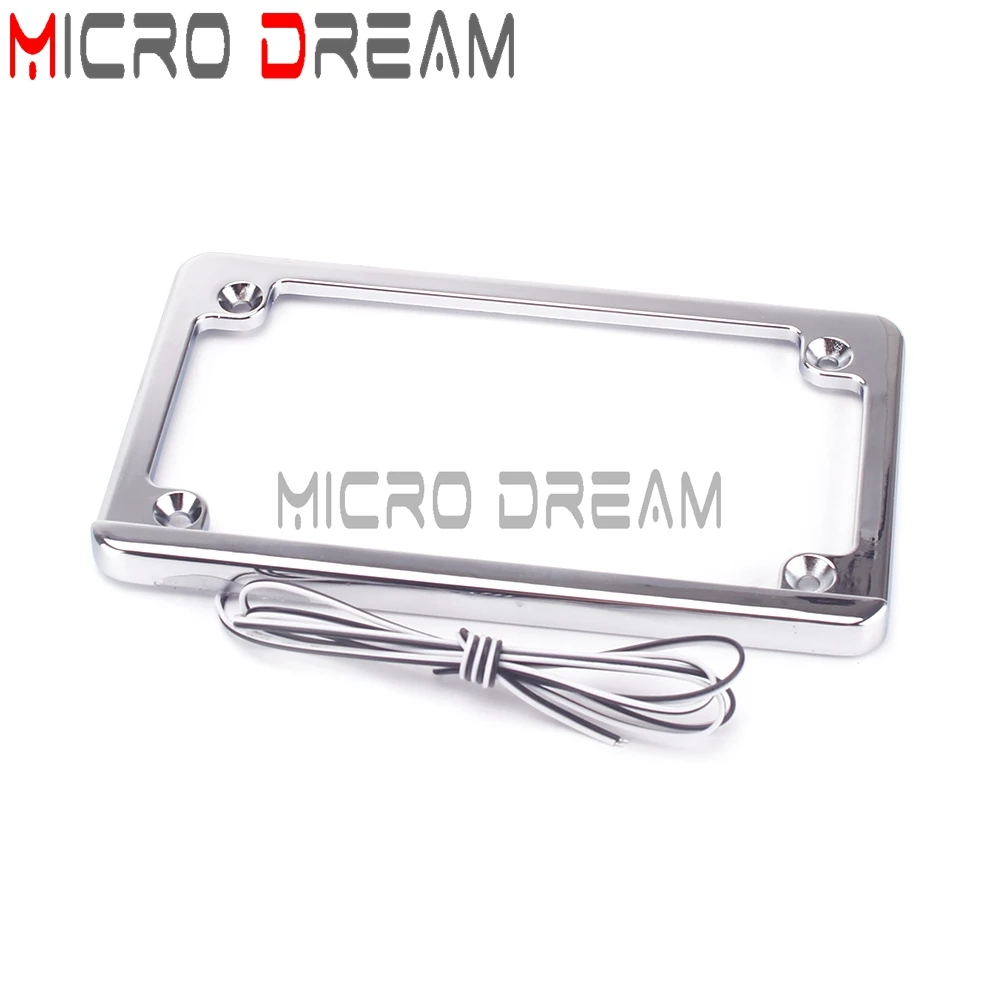 Рамка номерного знака для Harley Softail Fat Bob FXFB FXFBS 3/16-1/4 6 шт светодиодный 12 ° изогнутая