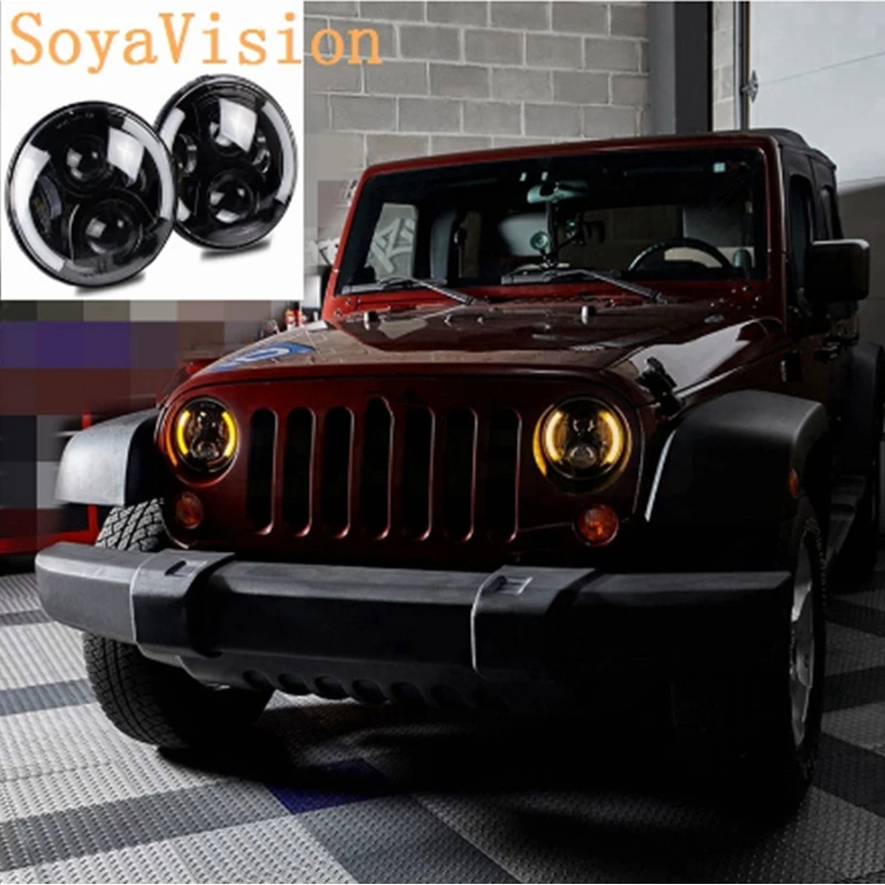 Автомобильные светодиодные ходовые огни 1 пара 40 Вт 50 H4 7 дюймов автомобильные