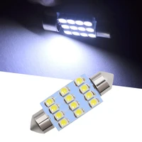 1pcs white 31mm 36mm 41mm c5w 12smd led 12v lighting dome reading car license plate lights trunk lamps wedge bulbs auto roof led