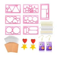 polymer clay cutters geometric shapes round cutting mold diy clay earring jewelry making clay cutters pottery modeling art tool