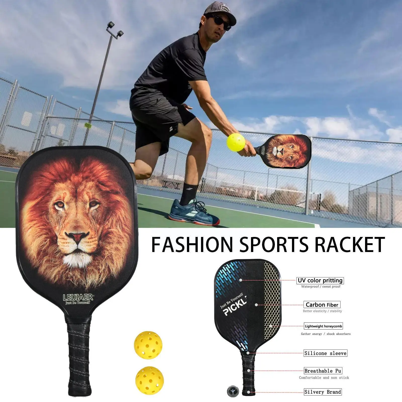 

Carbon Fiber Racket Carbon Hot Pressing Shock Absorption Women Fashion Men Tennis Pcs Racket 2 Racket Ball With Sports W1r6