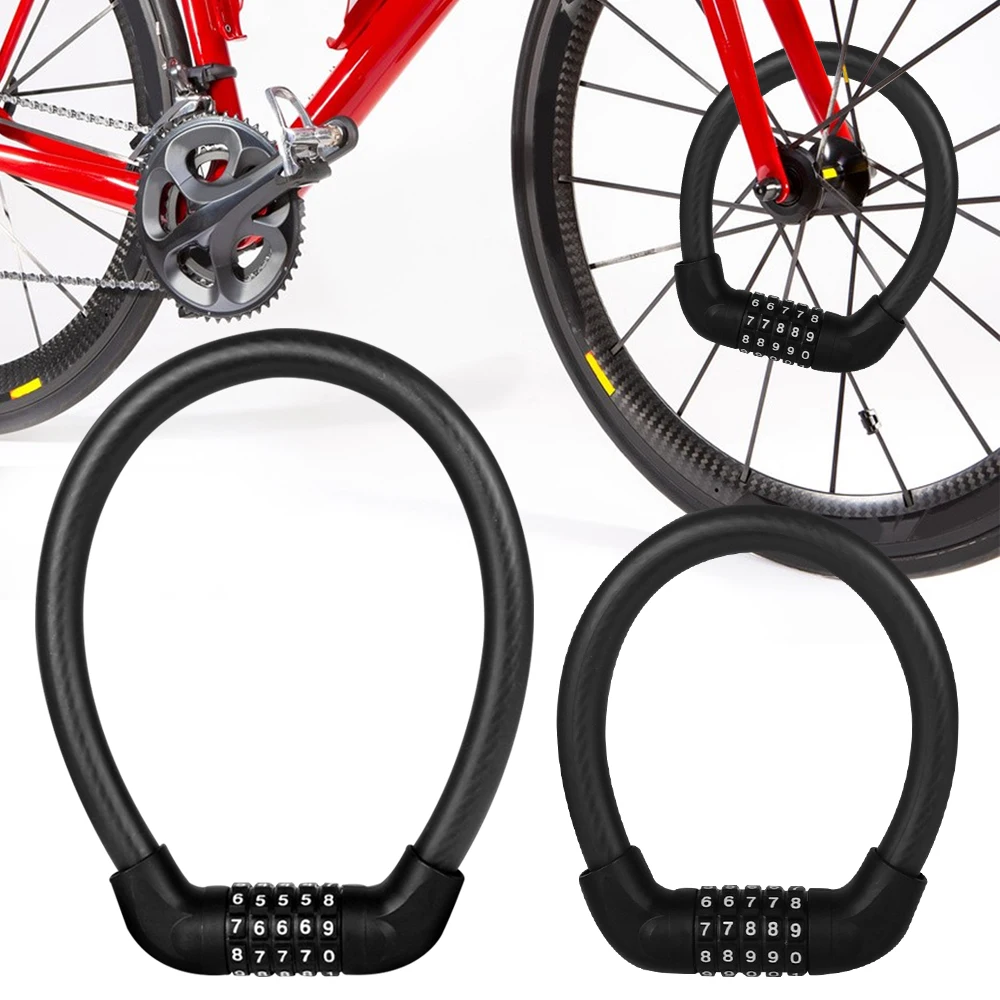 Велосипедный замок с защитой от кражи для горного велосипеда 5 цифрами и кодом